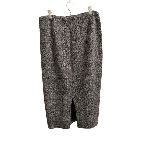 Nordstrom 14th & Union Tweed Like Midi Pencil Skirt Back Slit Women's L Career - Picture 2 of 5